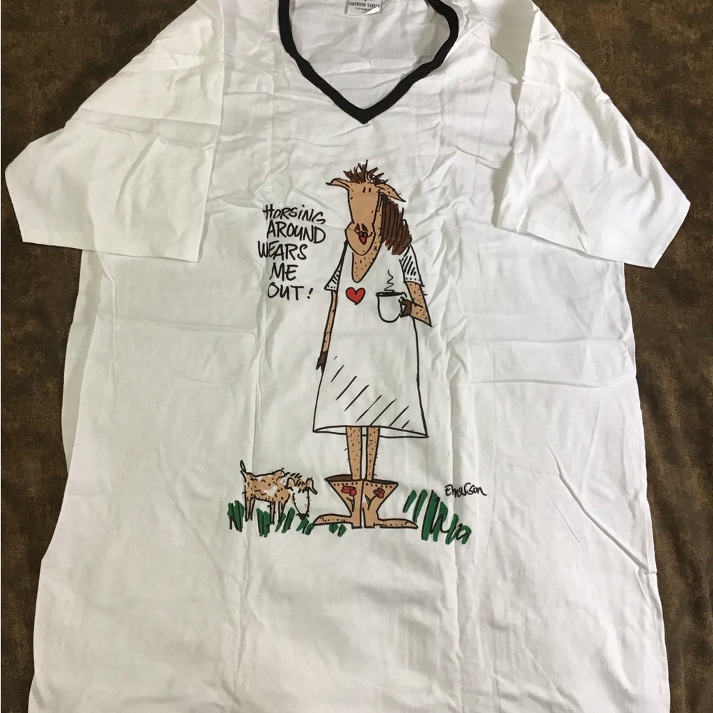 Nightshirt in a bag, horse, Emerson, One size
